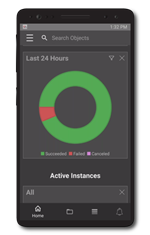 A customizable dashboard, among other key features, alert you when something’s wrong, extending the reach of ActiveBatch beyond the office. A customizable dashboard, among other key features, alert you when something’s wrong, extending the reach of ActiveBatch beyond the office.